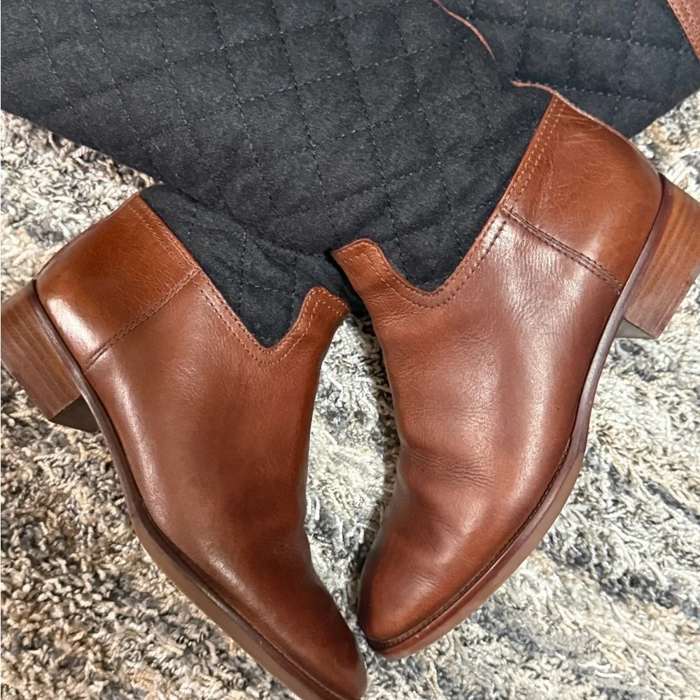 Tory Burch Brown Leather & Monogram Quilted Boots